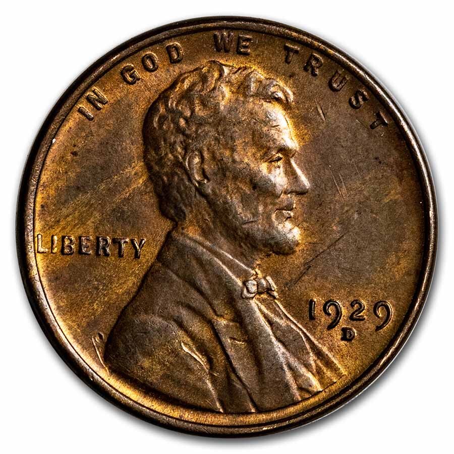 1929-D Lincoln Cent BU (Red/Brown)