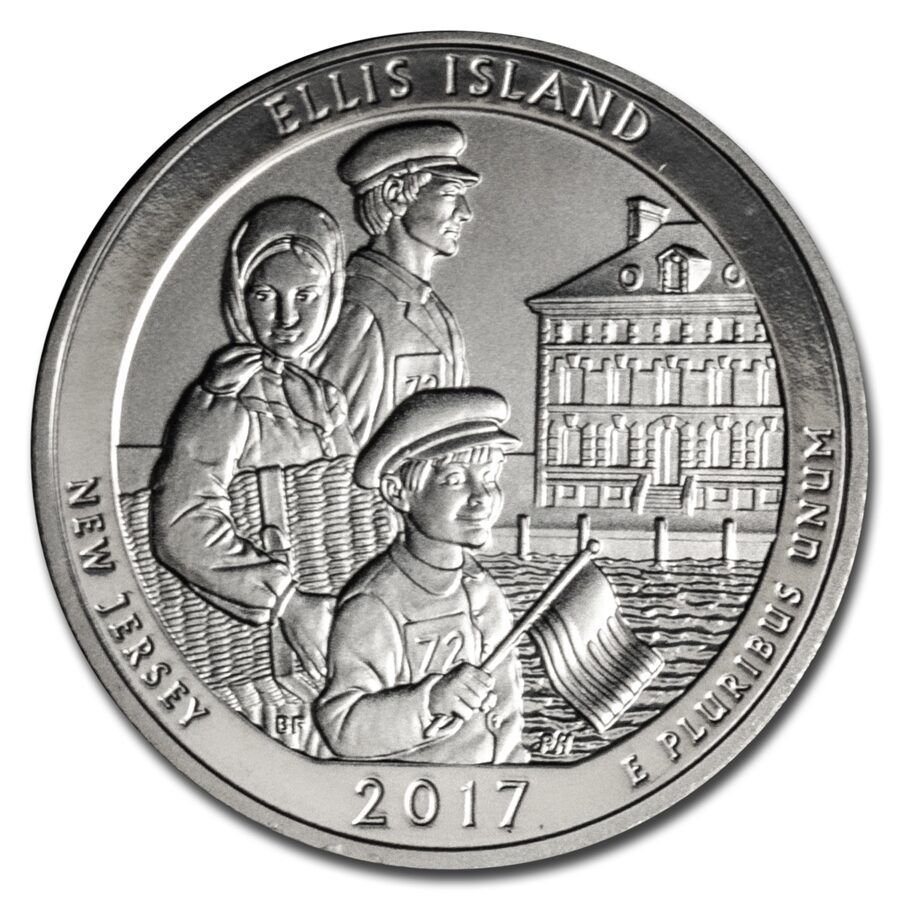 2017-S ATB Quarter Ellis Island Monument BU (Enhanced Finish)
