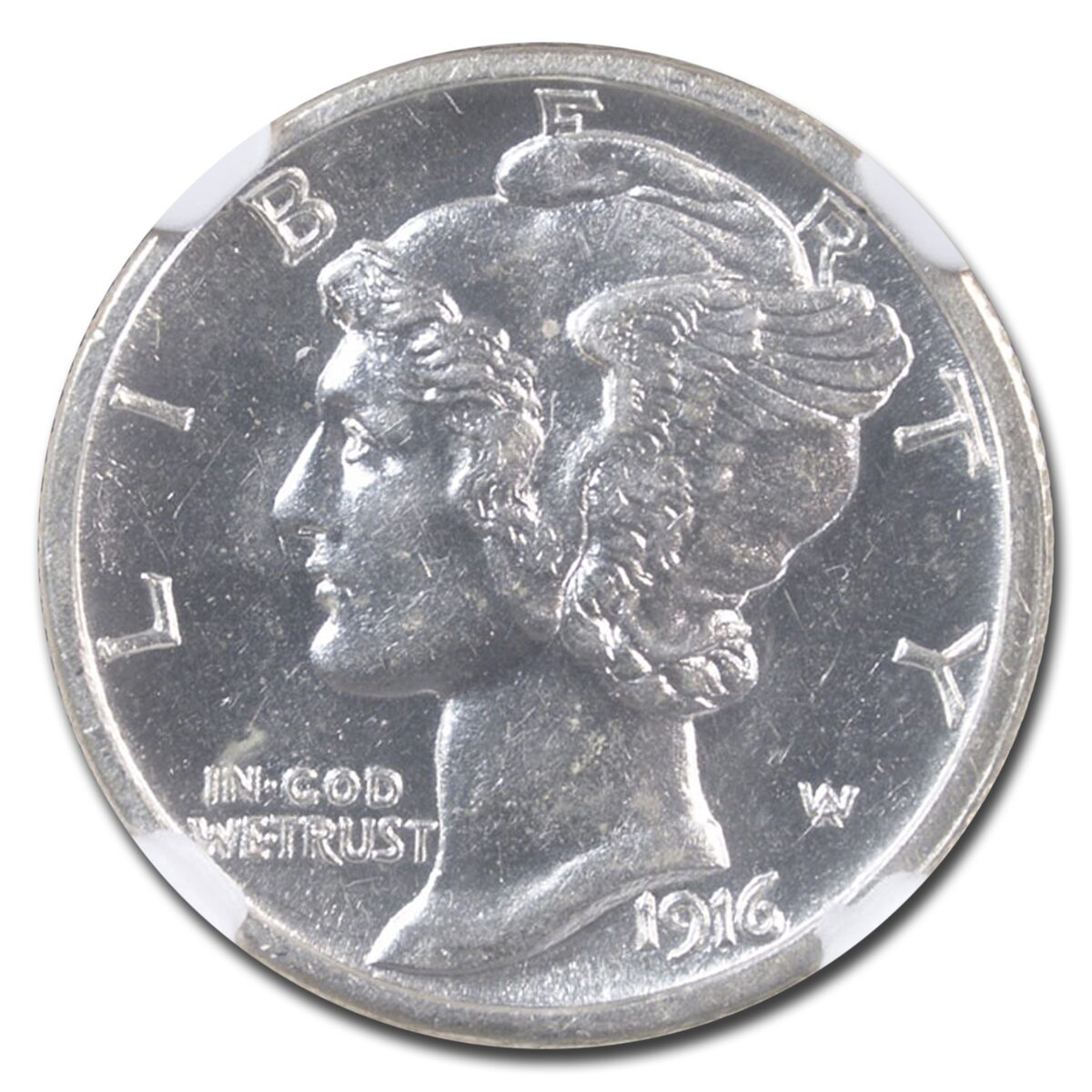 1916-S Mercury Dime MS-64 NGC (FB)