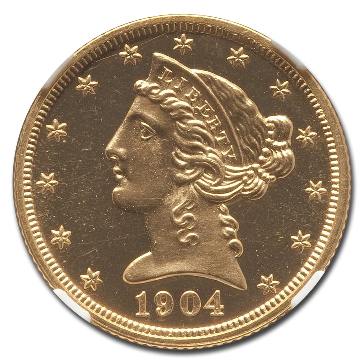 1904 $5 Liberty Gold Half Eagle PF-66 Cameo NGC