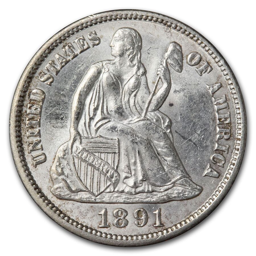 1891-S Liberty Seated Dime BU
