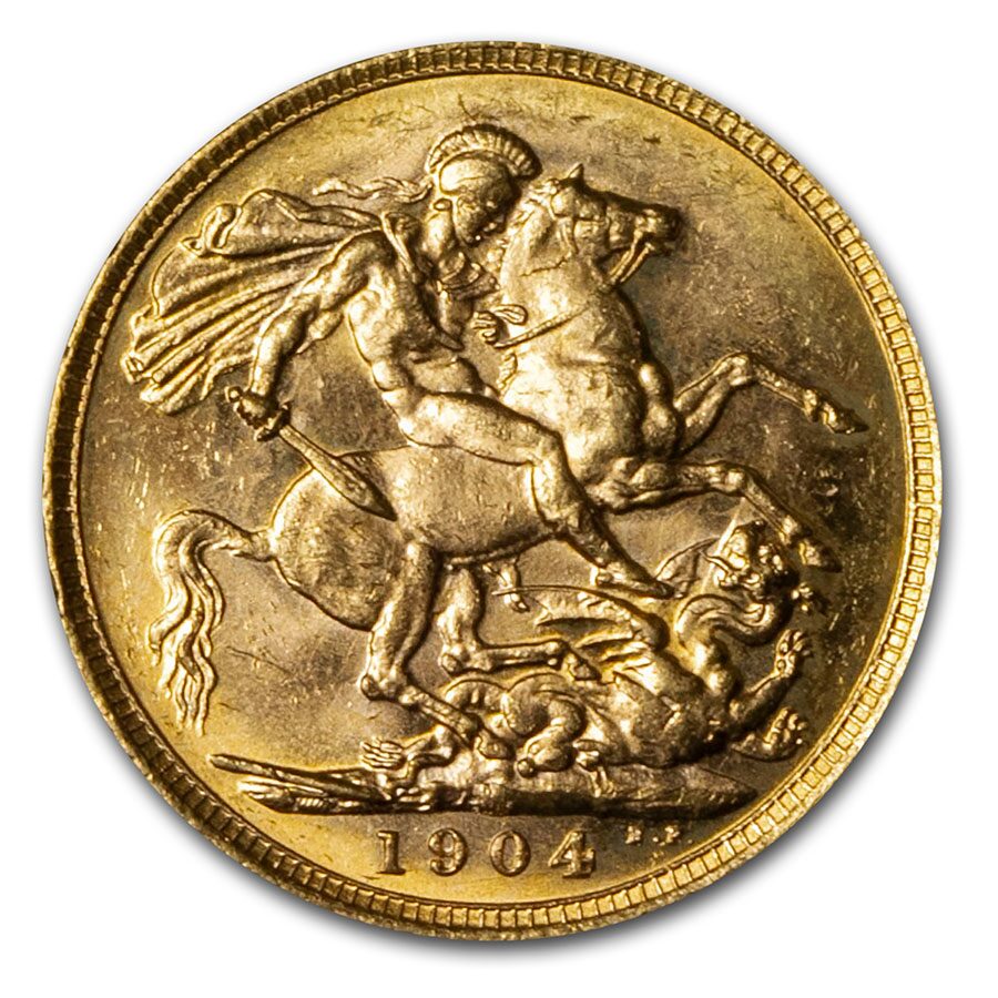 1904-M Australia Gold Sovereign Edward VII BU