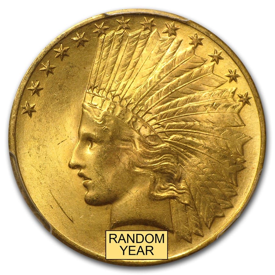 $10 Indian Gold Eagle MS-64 PCGS (Random)