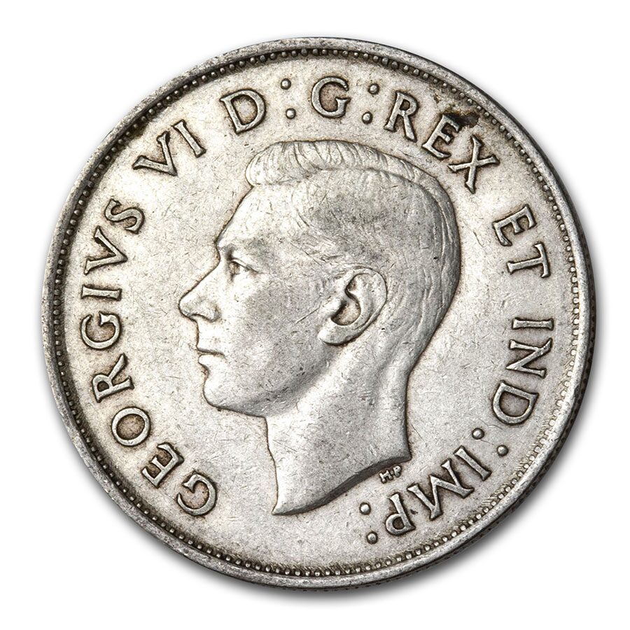 1941 Canada Silver 50 Cents George VI XF