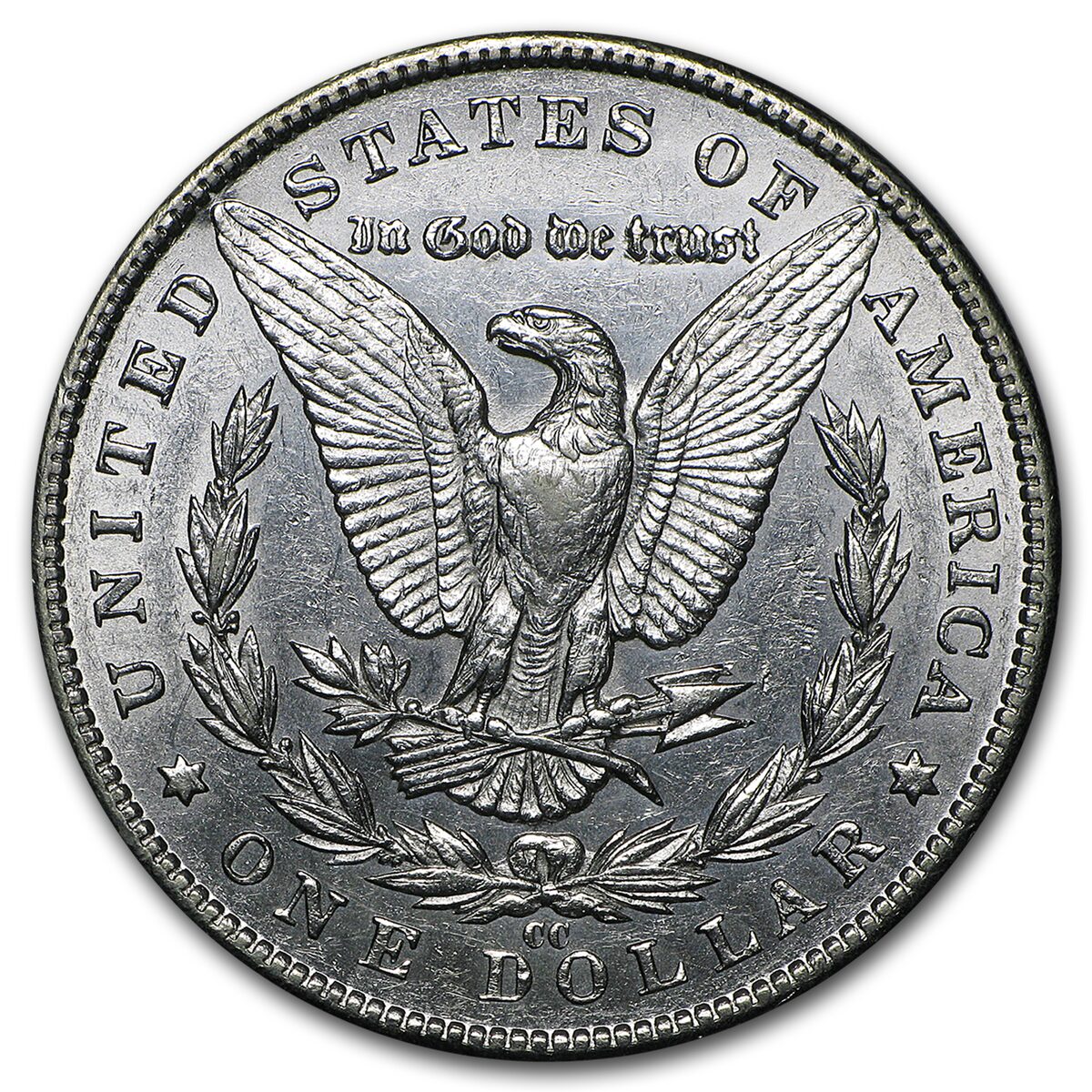 1890-CC Morgan Dollar AU