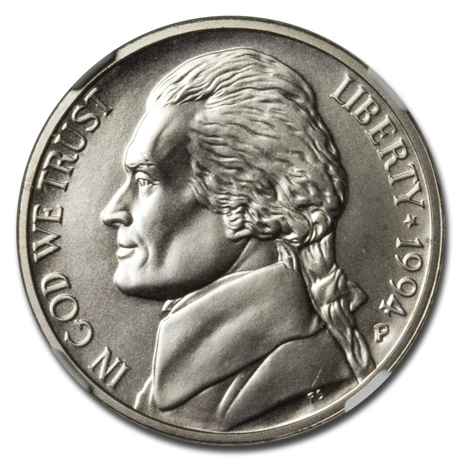 1994-P Jefferson Nickel Matte Finish SP-69 NGC