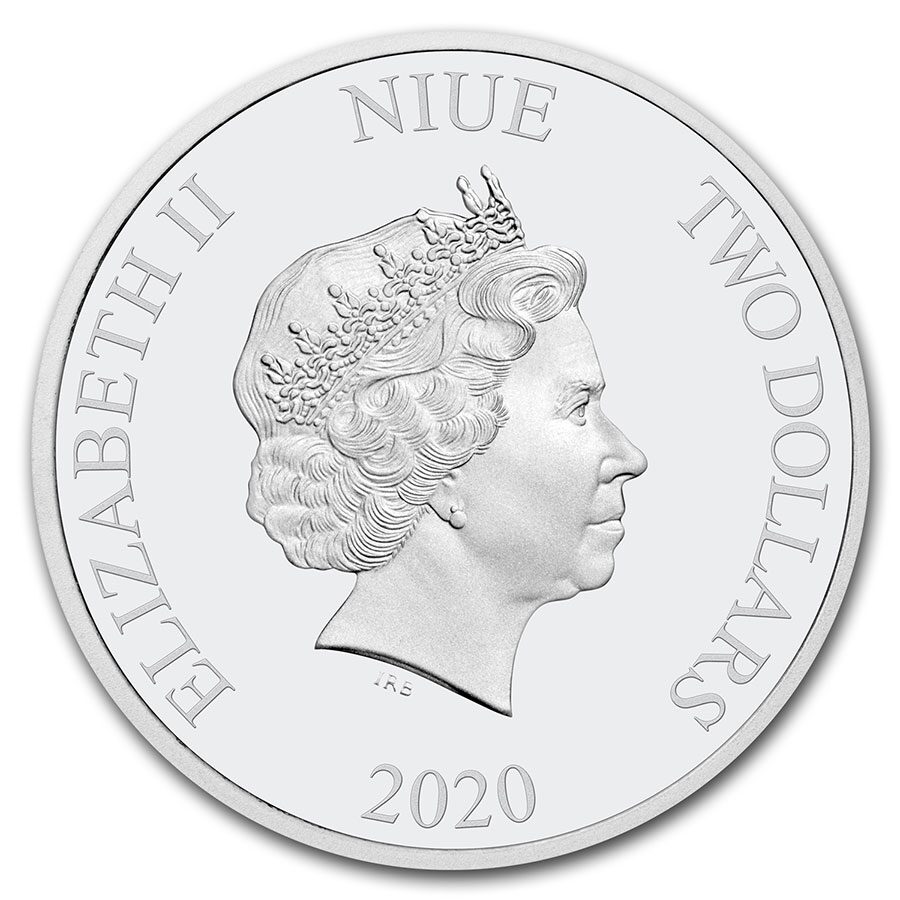 2020 Niue 1 oz Silver $2 Star Wars: Darth Vader BU