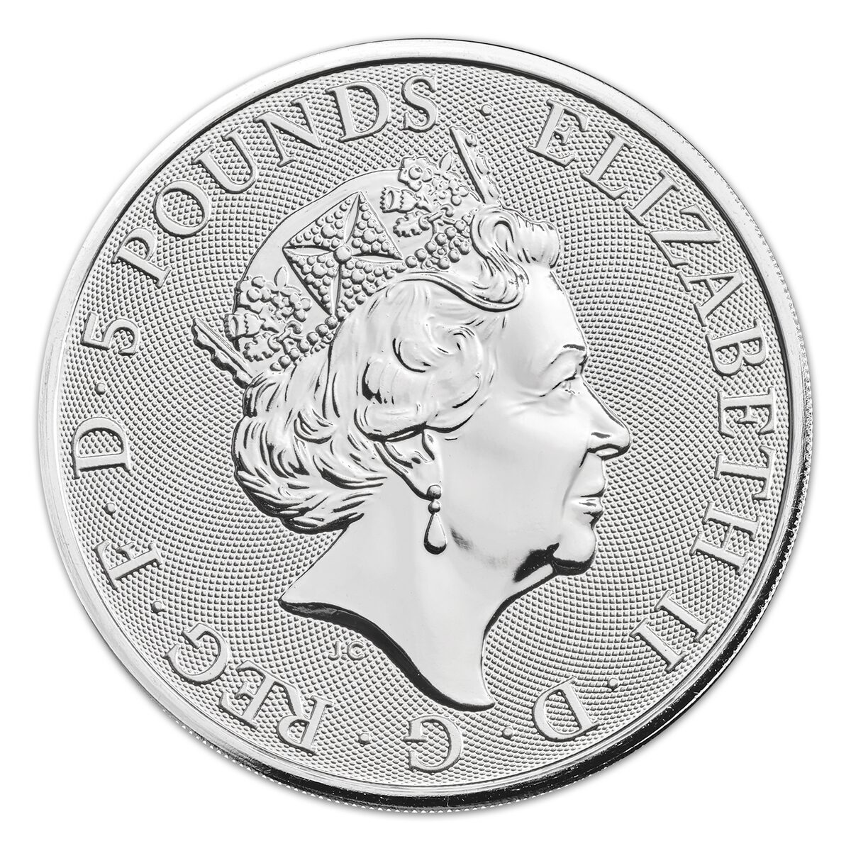 2021 Great Britain 2 oz Silver Queen's Beasts The White Greyhound