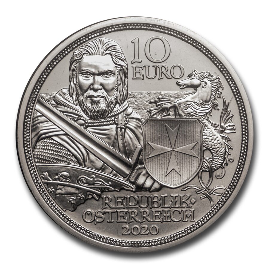 2020 Austria Silver €10 Knights' Tales (Fortitude)