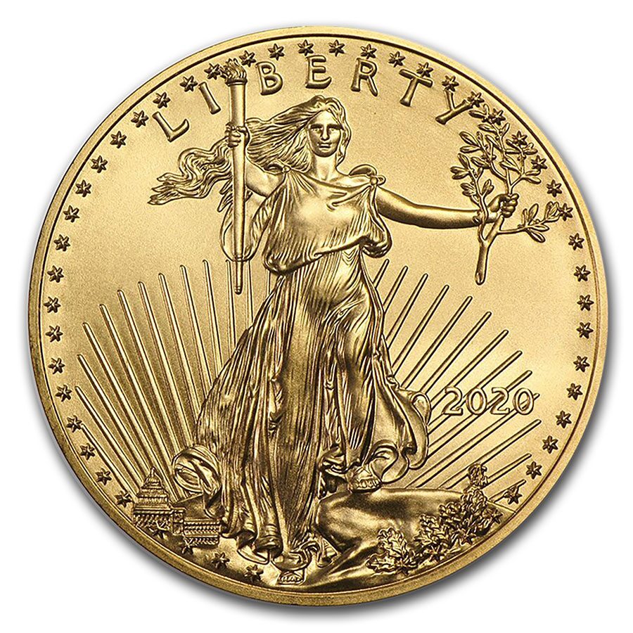 2020 1/10 oz Gold American Eagle - Merry Christmas (Red Card)