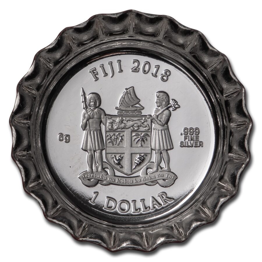 2018 Fiji 6 gram Proof Silver Coca-Cola Bottle Cap Coin