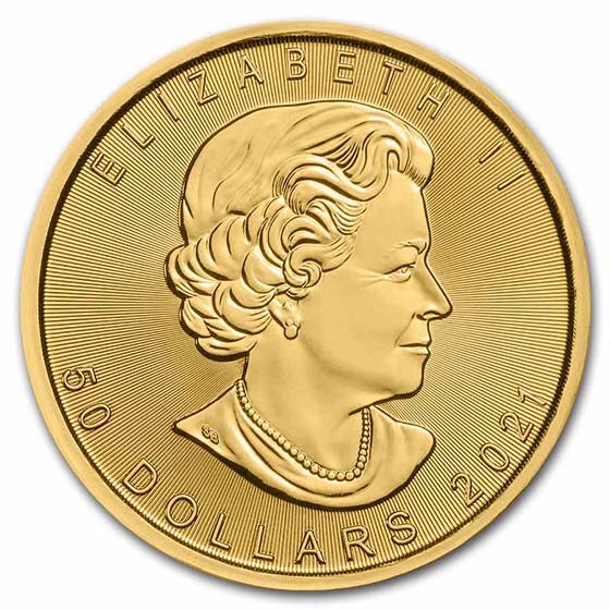 2021 Canada 1 oz Gold Maple Leaf BU
