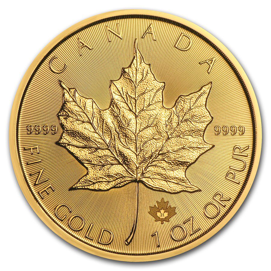 2021 Canada 1 oz Gold Maple Leaf (MintDirect® Single)