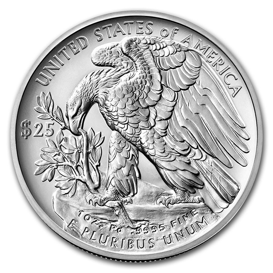2020-W 1 oz Burnished American Palladium Eagle (w/Box & COA)