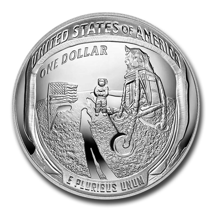2019-P Apollo 11 50th Anniversary $1 5 oz Silver PF-70 NGC (ER)
