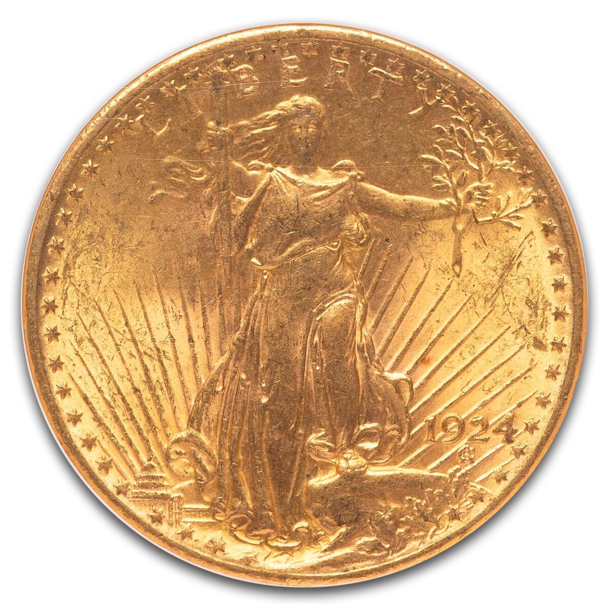 1924 $20 St Gaudens Gold Double Eagle MS-63 NGC CAC