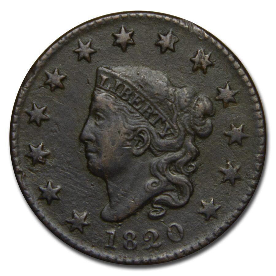 1820 Large Cent Sm Date VF