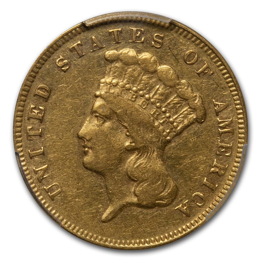 $3 Gold Princess XF-45 NGC/PCGS