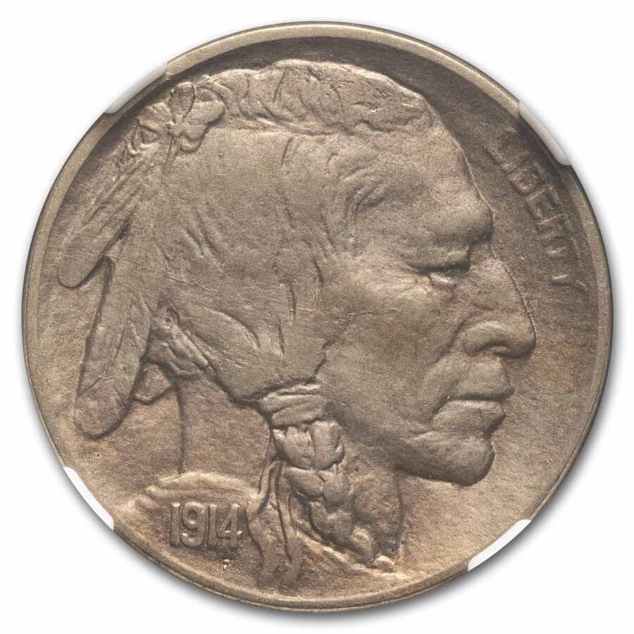1914-D Buffalo Nickel AU-58 NGC