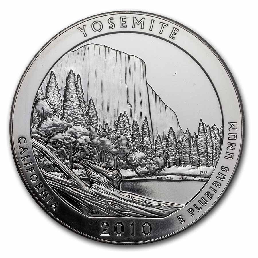 2010 5 oz Silver ATB Yosemite MS-69 PL PCGS (FirstStrike®)