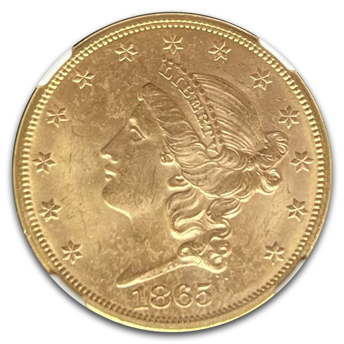 1865-S $20 Liberty Gold Double Eagle MS-63 NGC