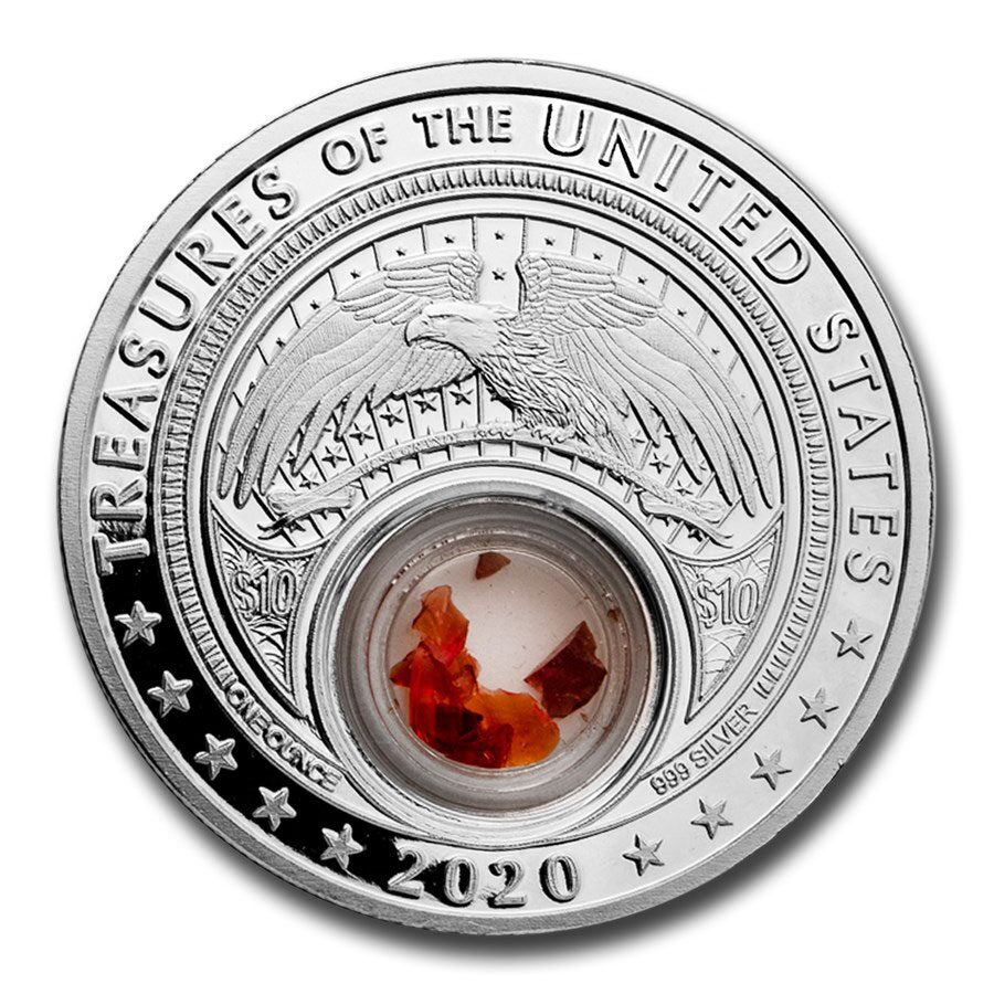 2020 1 oz Ag Treasures of the U.S. Colorado Uranium (Colorized)