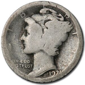 1921 Mercury Dime Fair