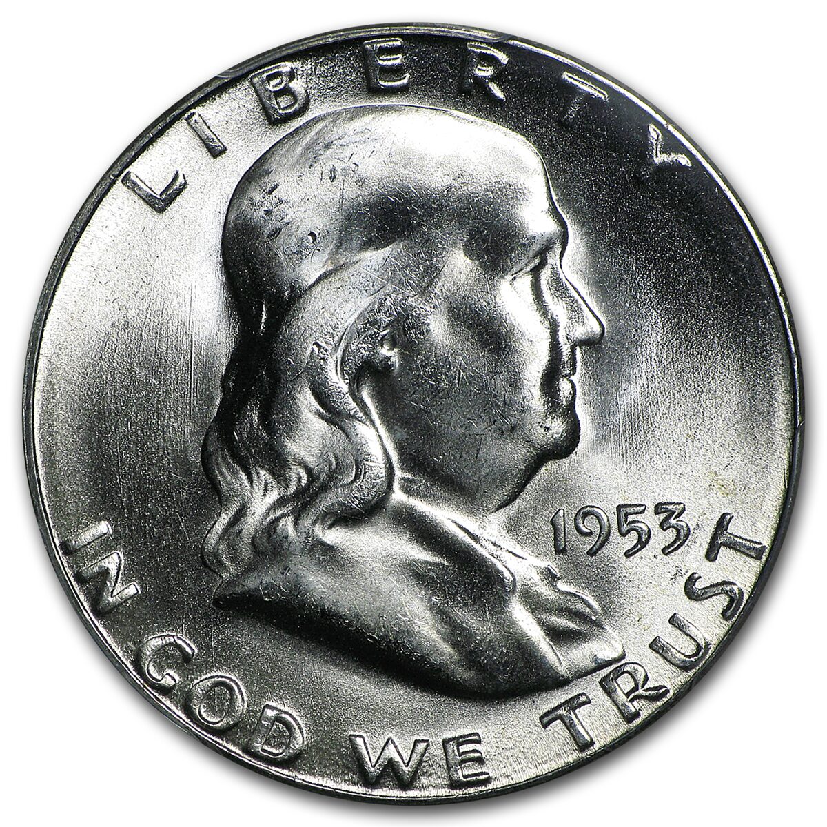 1953-S Franklin Half Dollar MS-64 PCGS