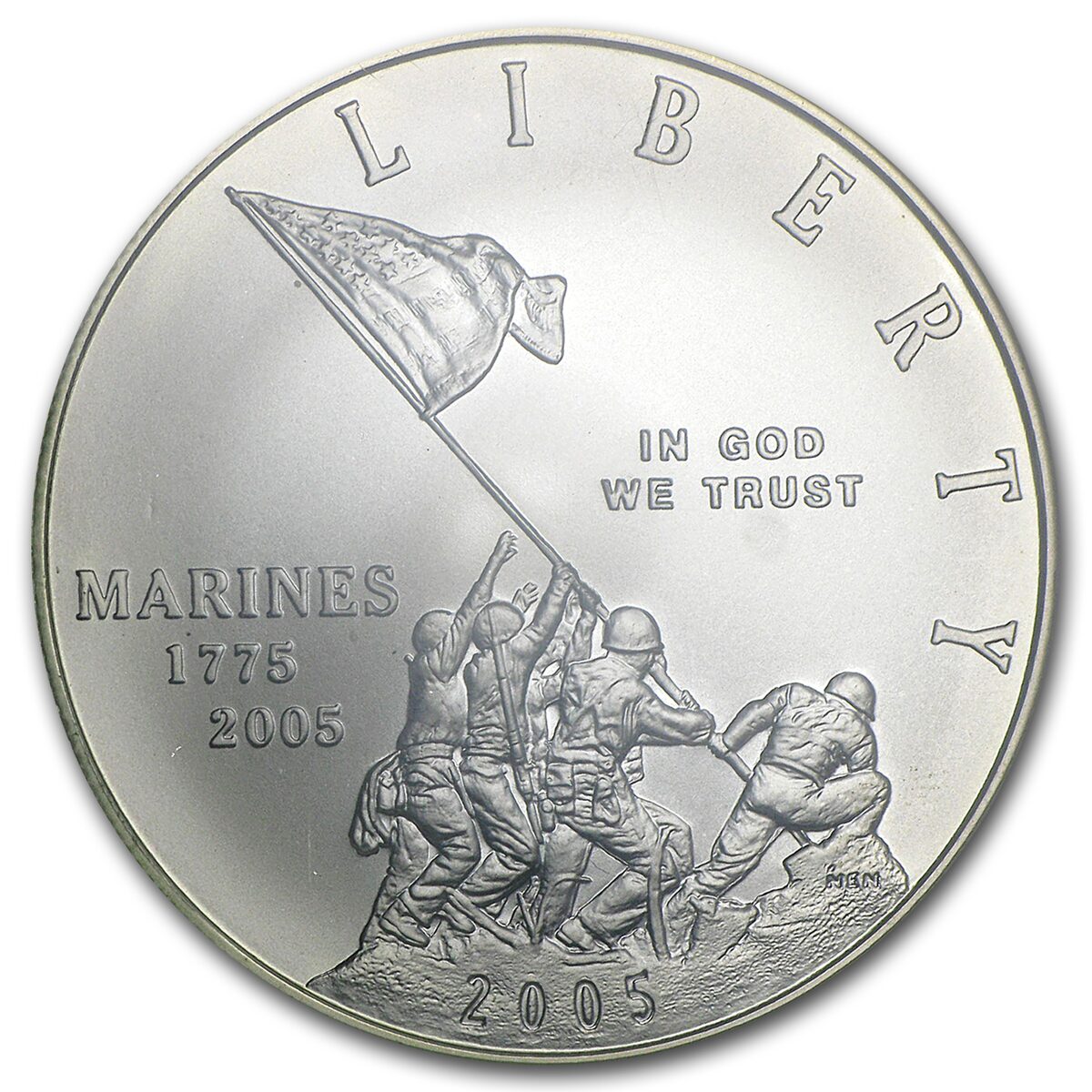 2005-P Marine Corps 230th Anniv $1 Silver Commem MS-69 NGC