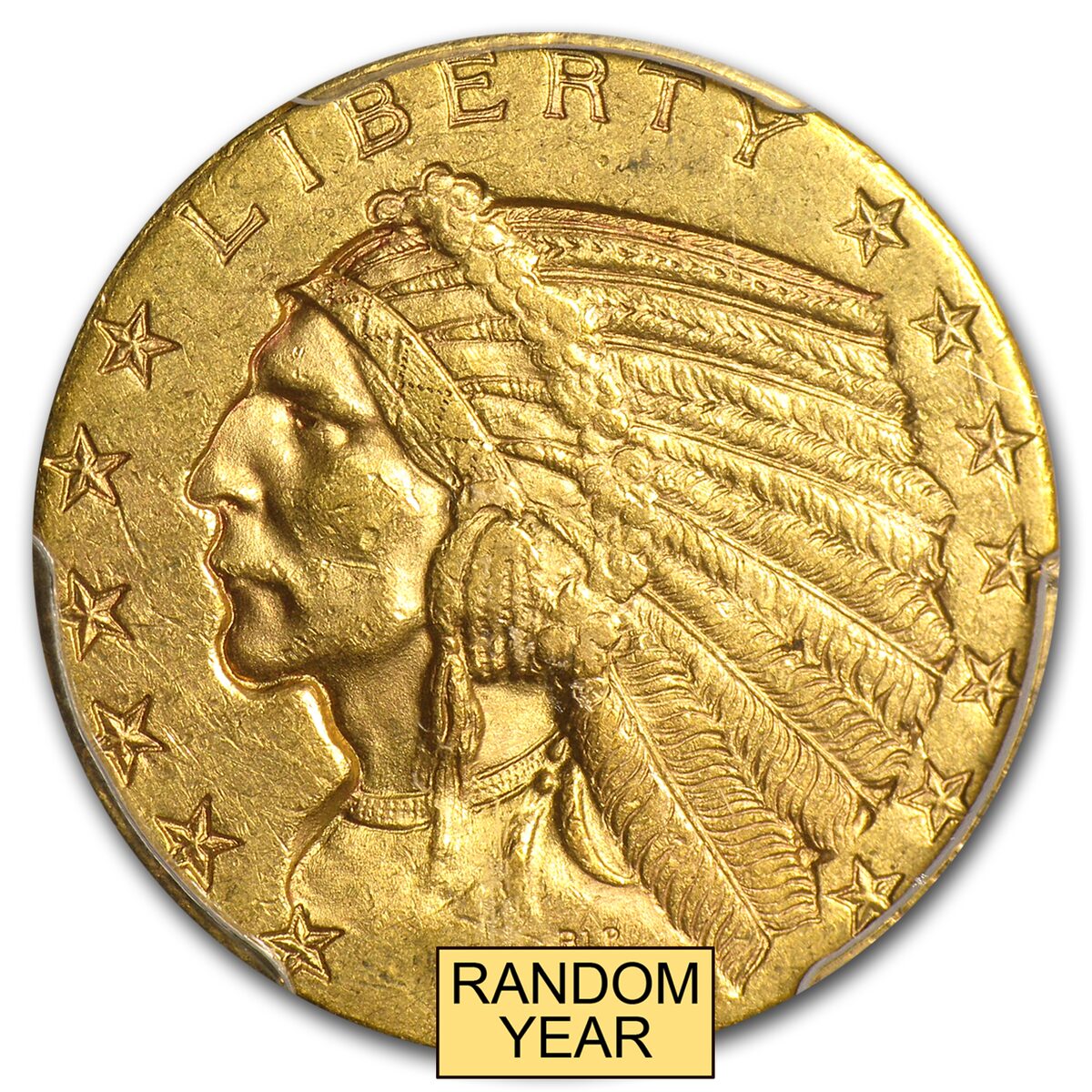 $5 Indian Gold Half Eagle MS-61 PCGS (Random Year)
