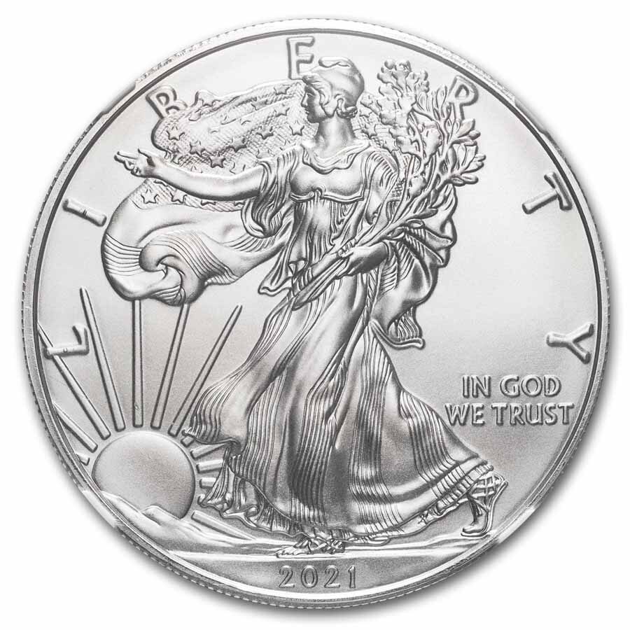2021 American Silver Eagle (Type 1) MS-69 NGC
