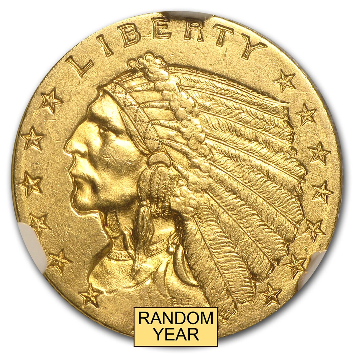 $2.50 Indian Gold Quarter Eagle MS-61 NGC