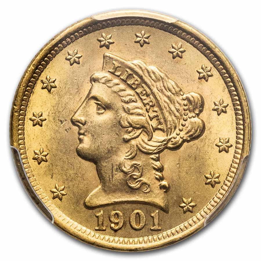 1901 $2.50 Liberty Gold Quarter Eagle MS-62 PCGS