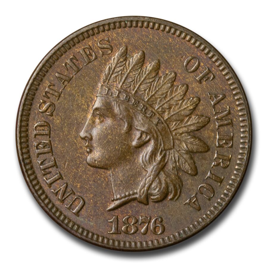 1876 Indian Head Cent BU (Brown)