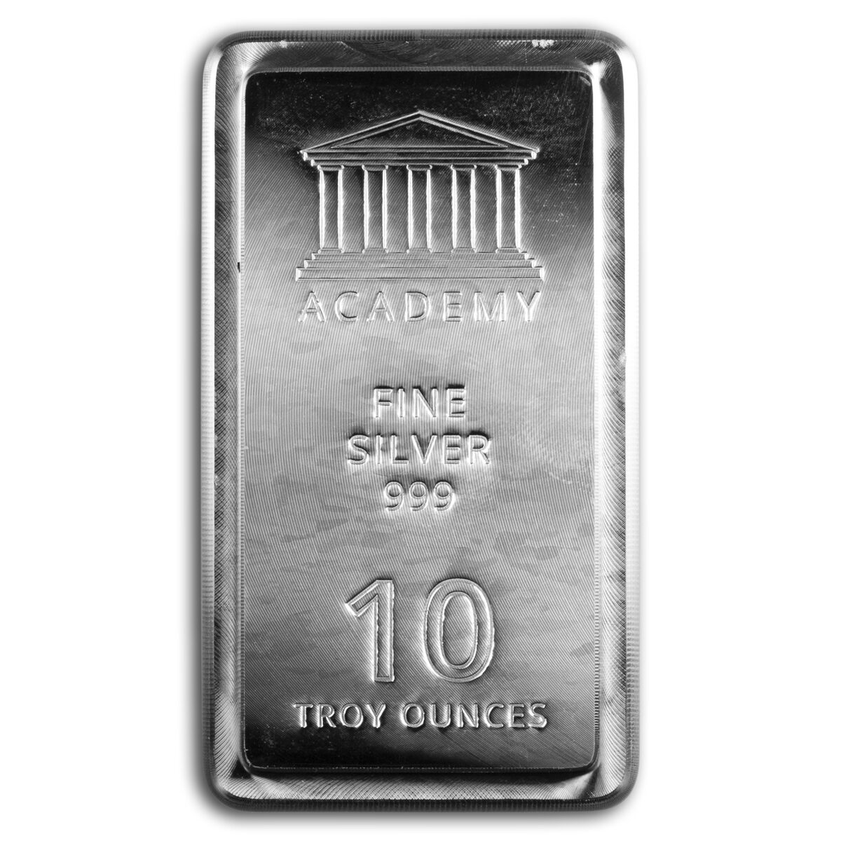 10 oz Stackable Silver Bar - Academy (New Design, No Motto)