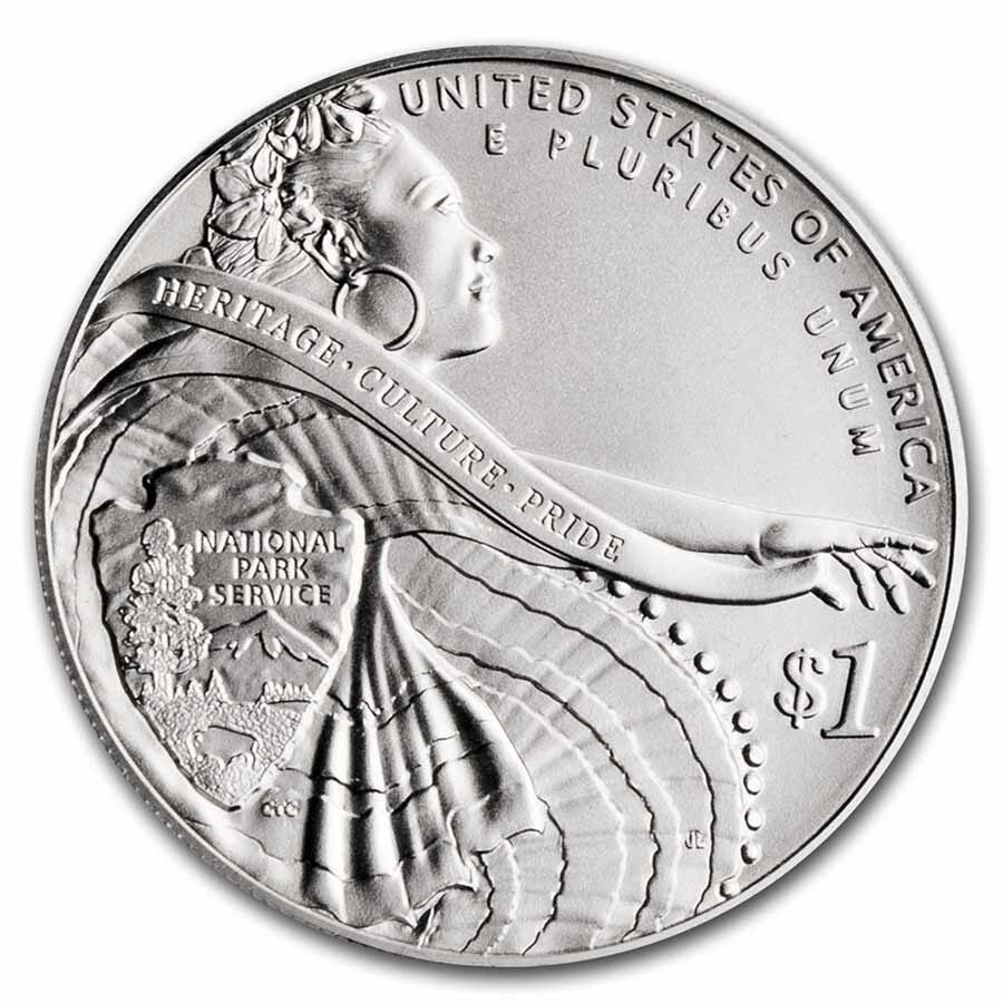 2016-P 100th Anniv National Park Service Silver BU (Box & COA)