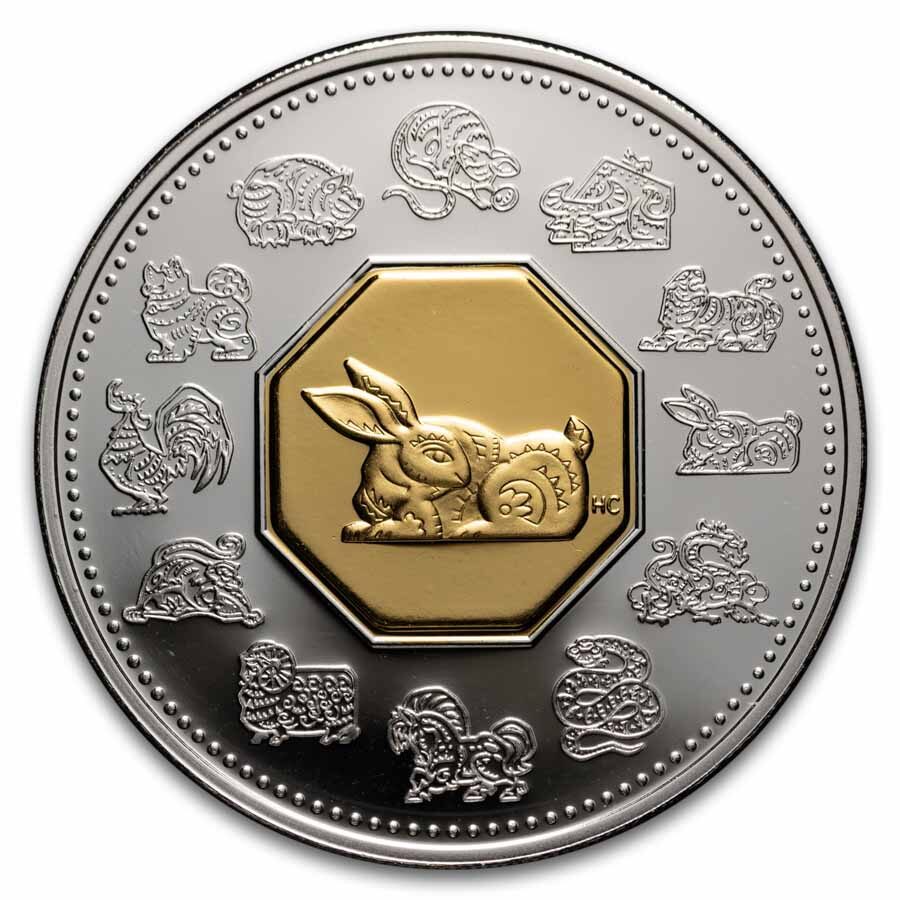Canada 1 oz Proof Silver $15 Lunar (Random)
