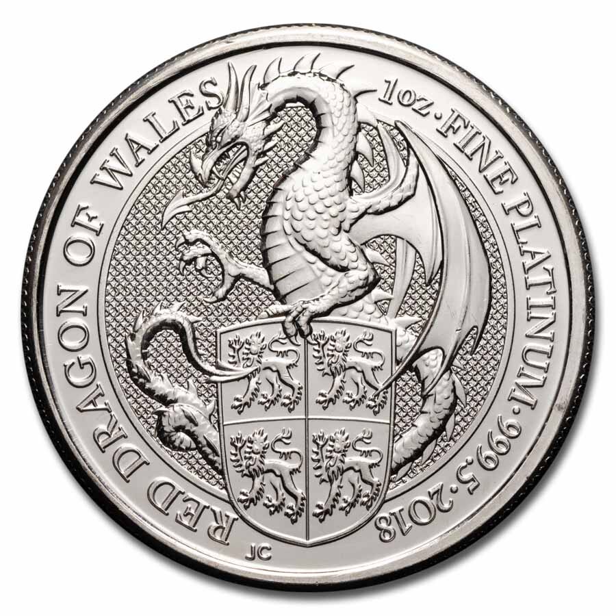 1 oz Great Britain Platinum Queen's Beasts (Random Year)