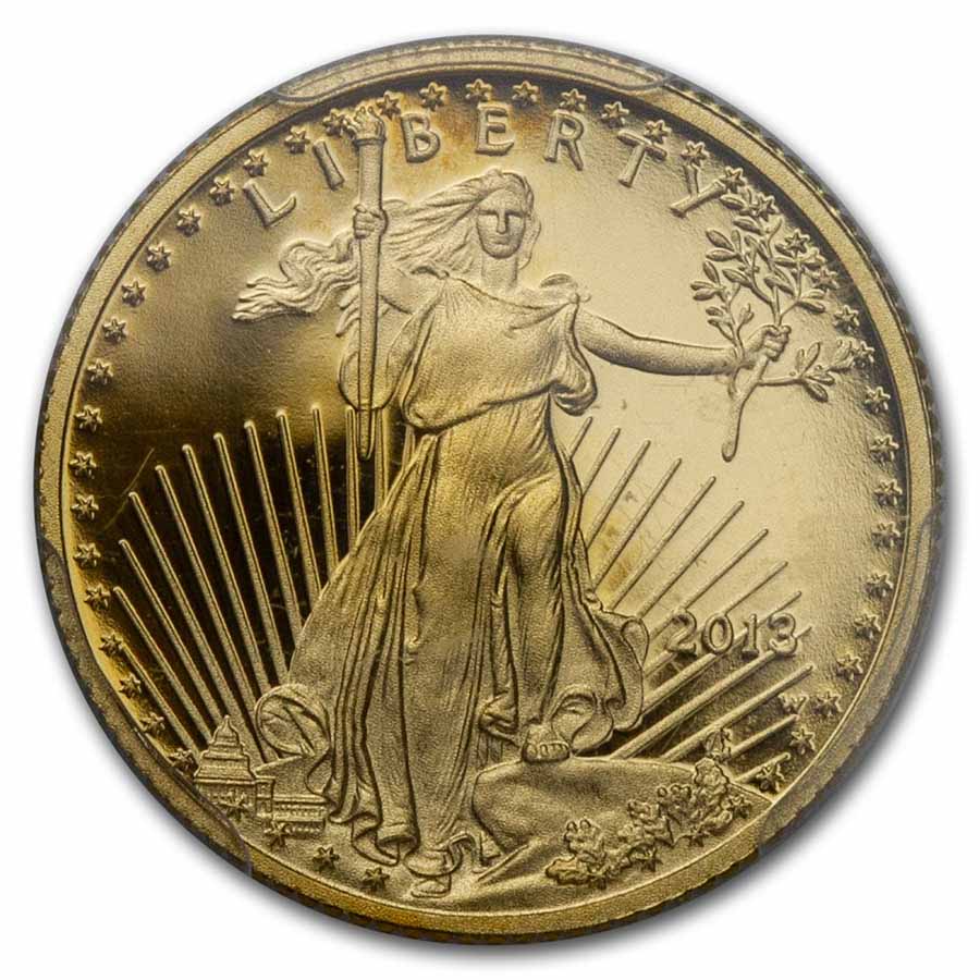 1/10 oz Proof American Gold Eagle PR-70 PCGS (Random Year)