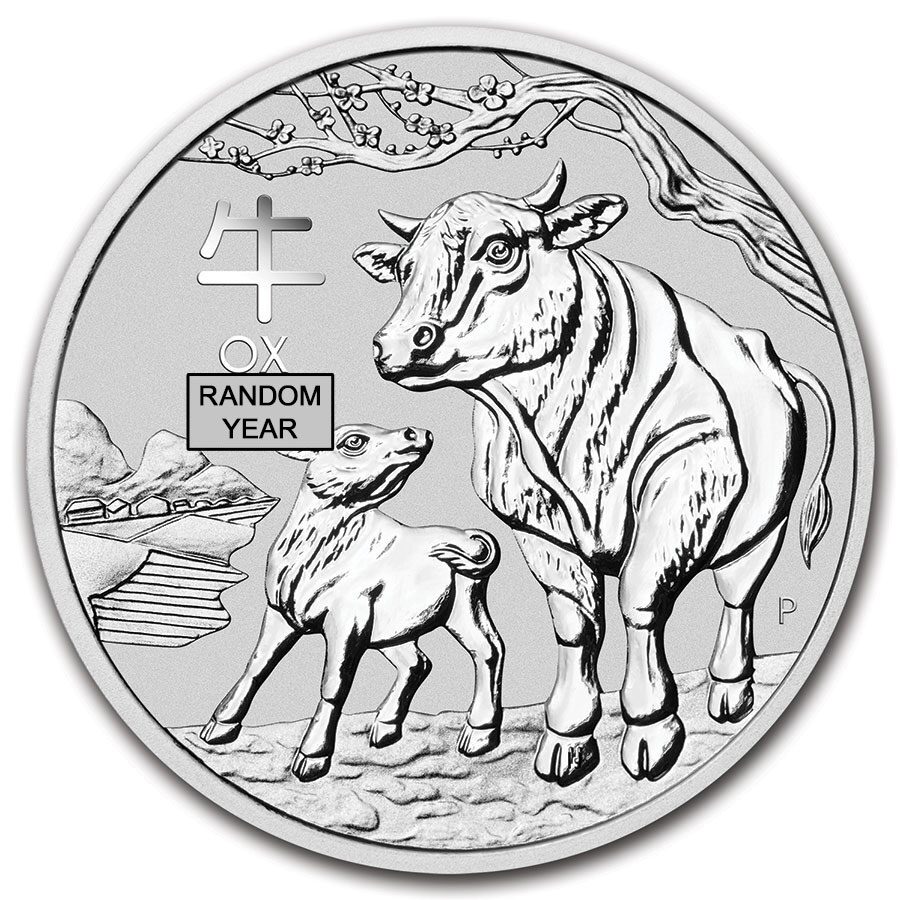 1 oz Australian Silver Lunar BU (Random Year)