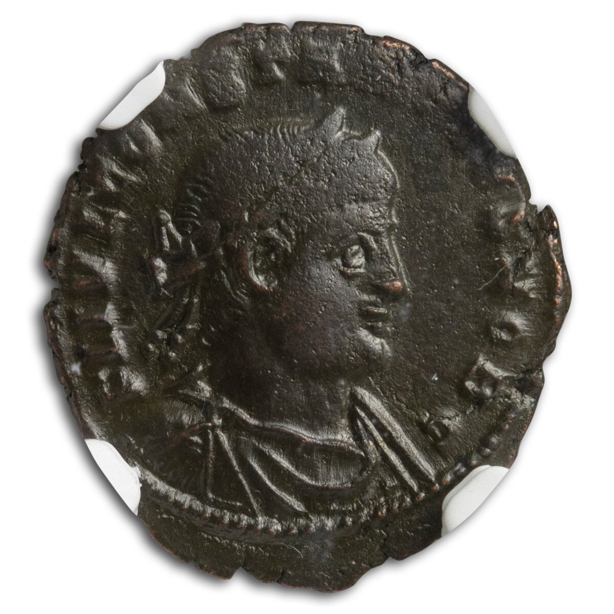 Rome AE3/4 BI Nummus Constantius II XF NGC (Nether Compton Vault)