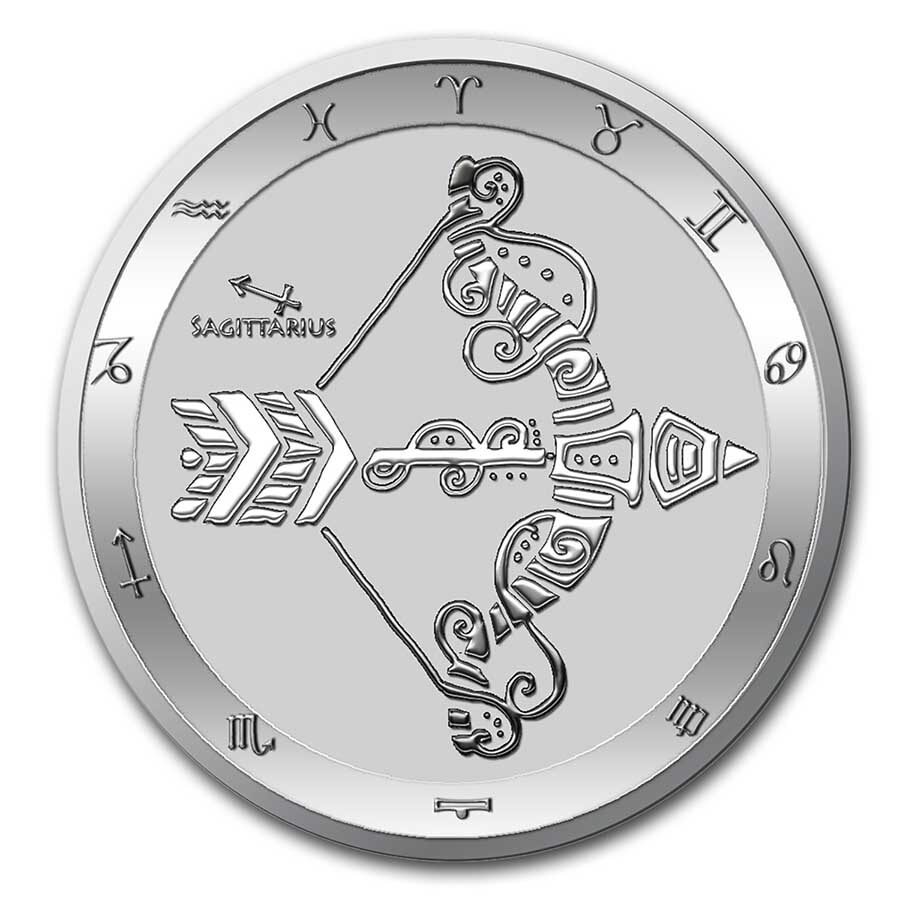 2021 Tokelau 1 oz Silver $5 Zodiac Series: Sagittarius BU