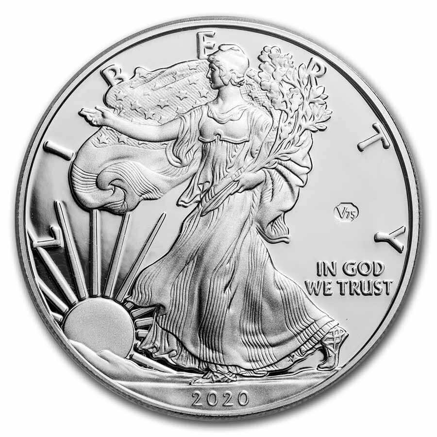 2020-W Proof American Silver Eagle PR-70 PCGS (FS, V75 Privy)