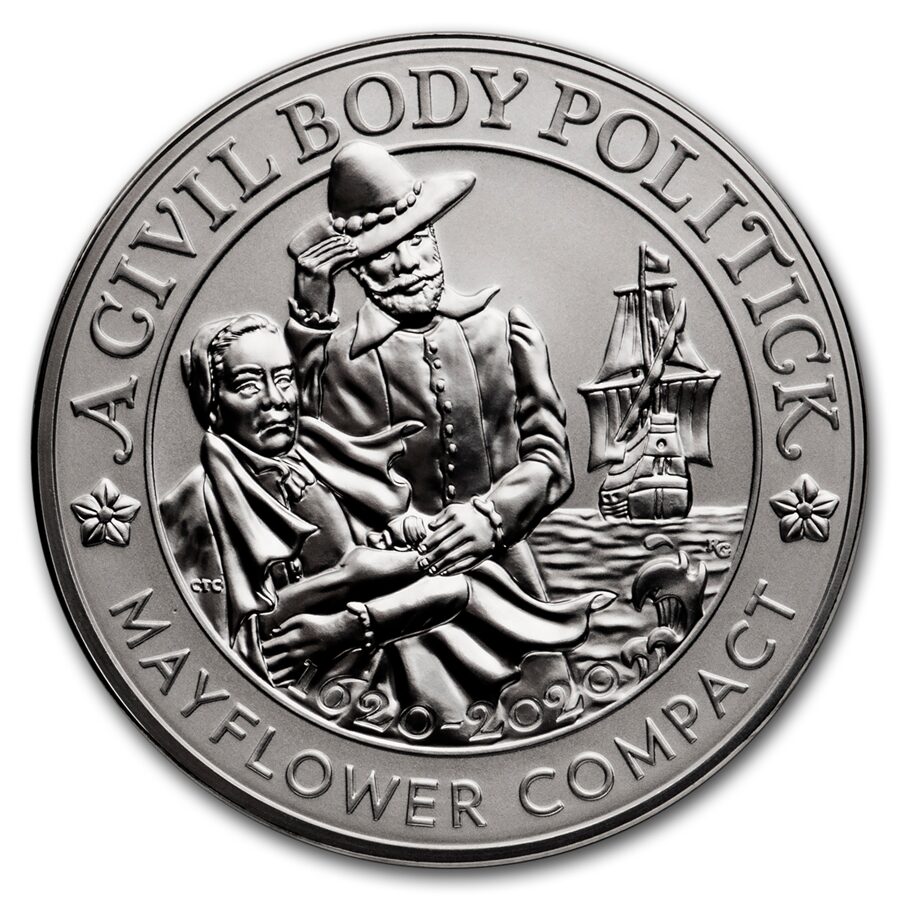 2020-P Silver Mayflower 400th Anniversary Reverse Proof Medal