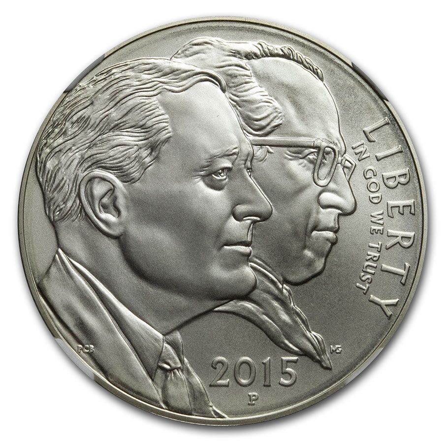 2015-P U.S. March of Dimes $1 Silver Commem MS-70 NGC