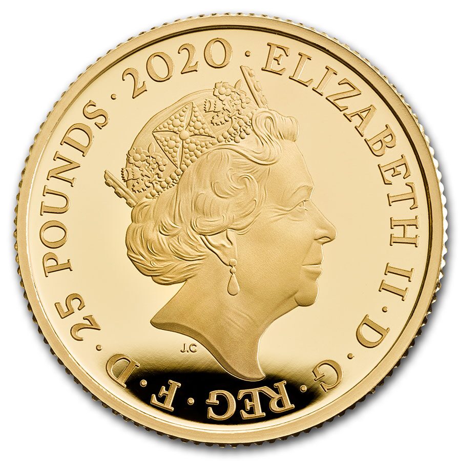 2020 Great Britain 1/4 oz Gold Proof Music Legends: David Bowie