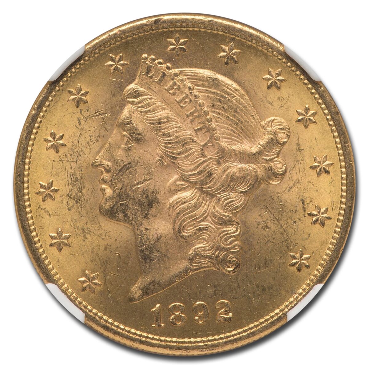 1892-S $20 Liberty Gold Double Eagle MS-62 NGC