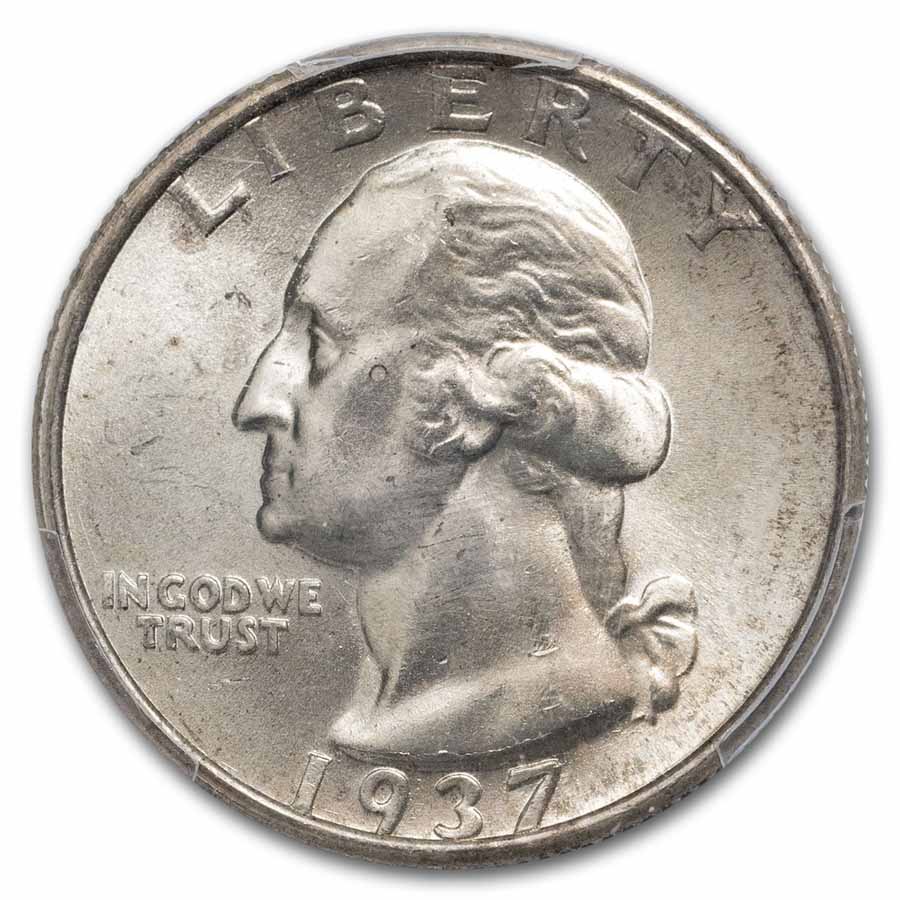 1937-S Washington Quarter MS-64 PCGS