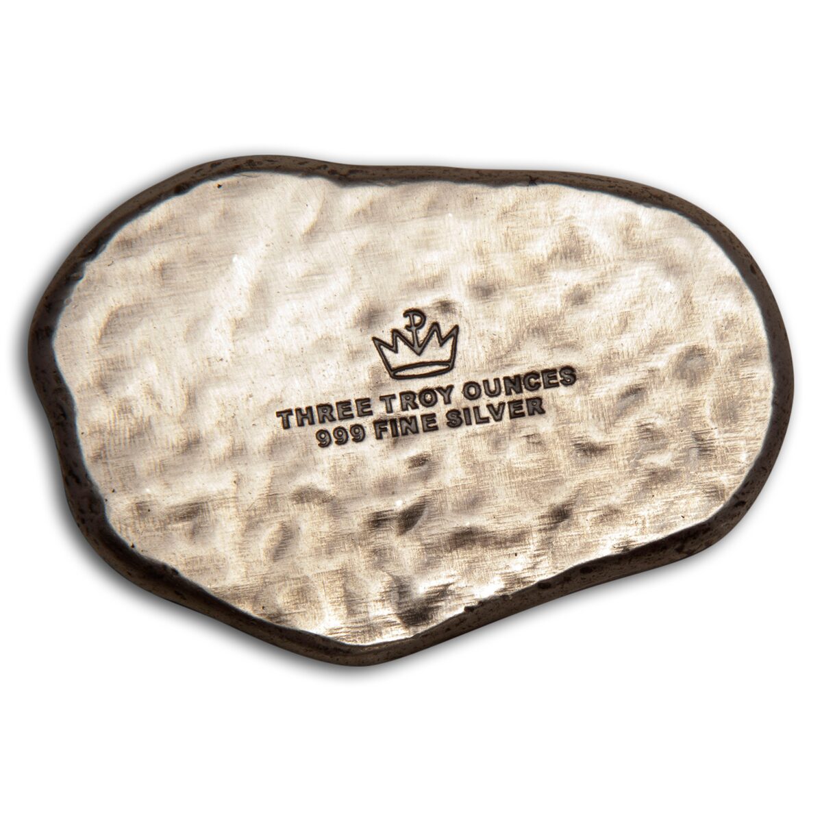 3 oz Hand Poured Silver - MPM (T-Rex Fossil, w/Wooden Crate)