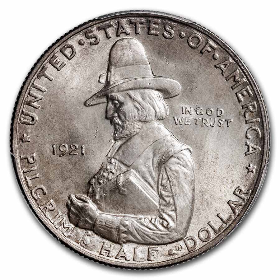 1921 Pilgrim Tercentenary Half Dollar MS-65 PCGS